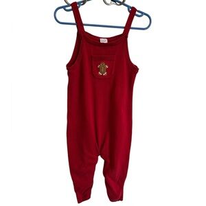 Carter's Knit Jumpsuit Christmas Gingerbread Red 24 Months